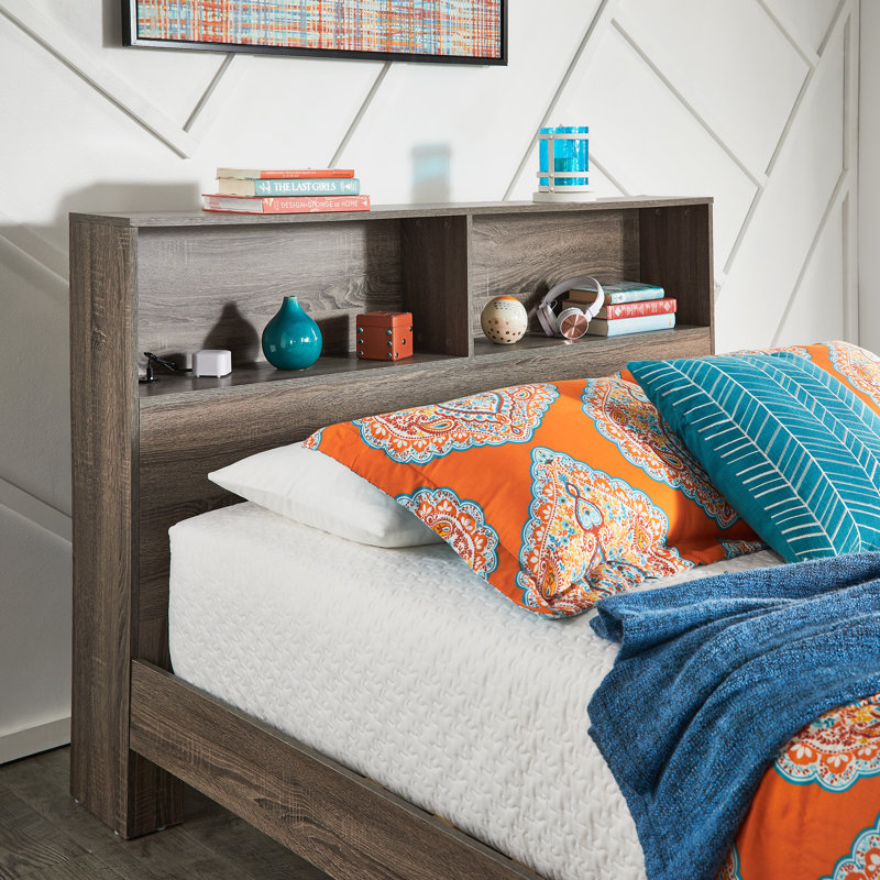 Wade Logan® Malle Queen Bookcase Platform Bed with USBs & Reviews Wayfair Canada